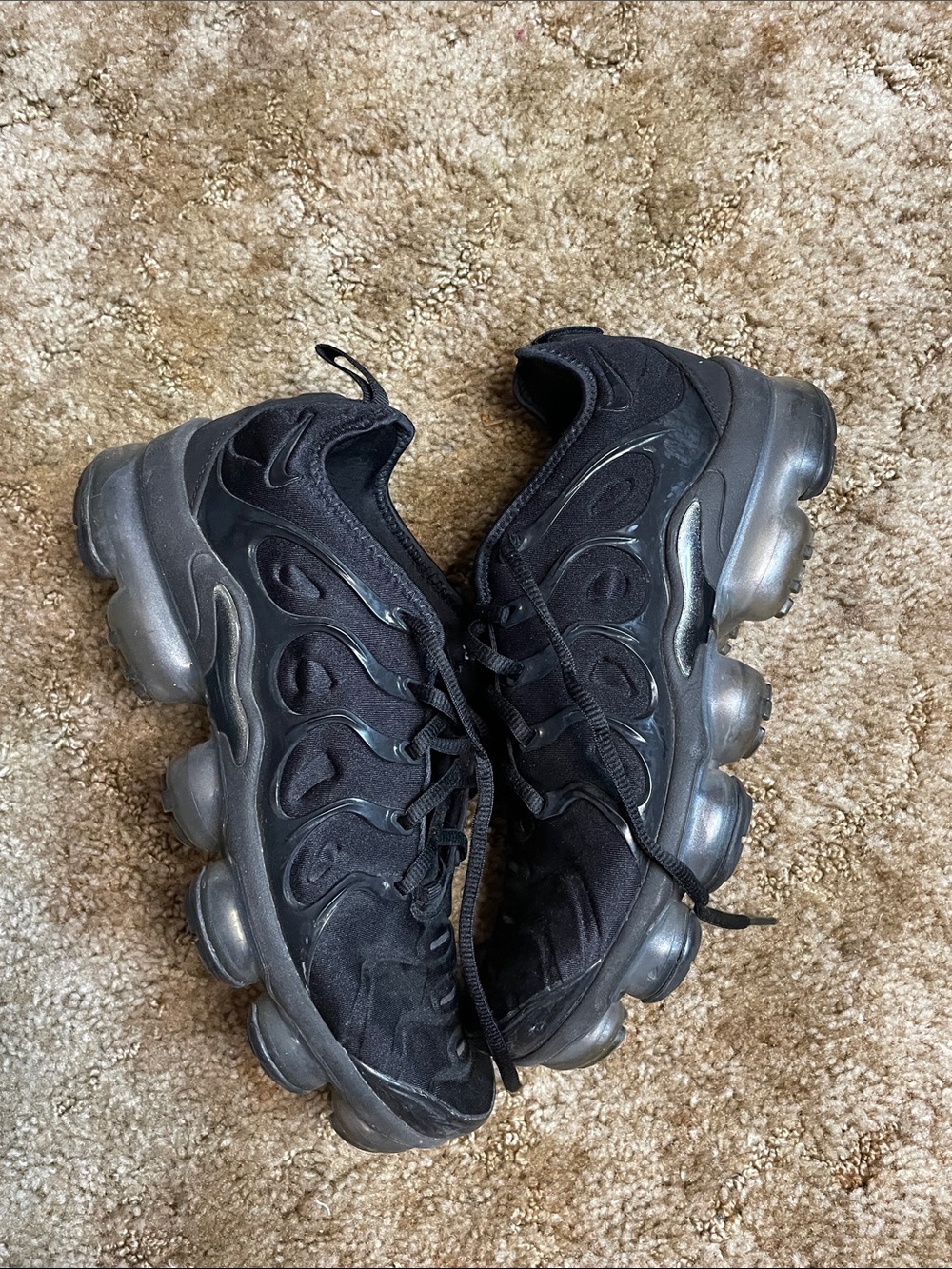 Nike Air Vapormax Plus Triple Black Anthracite Mens Size 9 Rare 924453-004